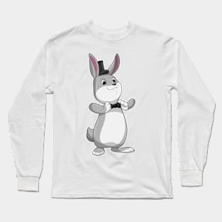 Rabbit with Top hat & Bow tie Long Sleeve T-Shirt